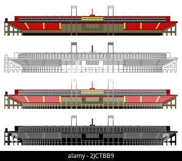 Stadio sportivo a Recife, Brasile Illustrazione Vettoriale