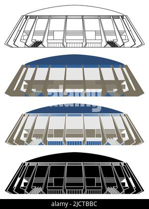 Stadio Geraldao a Recife, Brasile Illustrazione Vettoriale