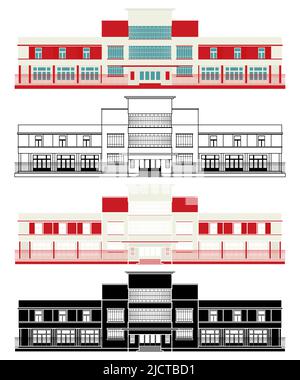 Sede nautica a Recife, Brasile Illustrazione Vettoriale