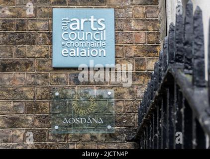 Gli uffici del Consiglio d'Arte e Aosdána, l'associazione di artisti irlandesi a Merrion Square, Dublino, Irlanda. Foto Stock