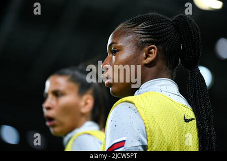 Aminata Diallo del PSG durante il campionato femminile francese, D1 Arkema partita di calcio tra Paris Saint-Germain (PSG) e Olympique Lyonnais (Lyon, OL) il 29 maggio 2022 allo stadio Jean Bouin a Parigi, Francia - Foto Victor Joly / DPPI Foto Stock