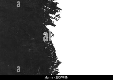 Sfondo bianco e nero texture brush.Abstract brushstroke background, forme piatte .su una parete di cemento Foto Stock