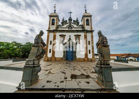 Santuario di Bom Jesus de Matosinhos, Sito Patrimonio Mondiale dell'UNESCO, Congonhas, Minas Gerais, Brasile, Sud America Foto Stock