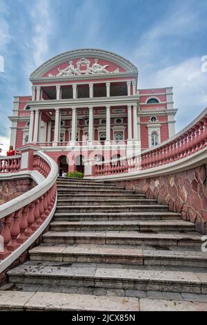 Amazzonia Theatre, Manaus, Amazonas state, Brasile, Sud America Foto Stock