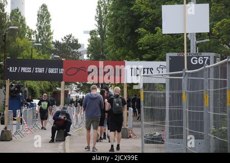 Copenhagen /Danimarca/16 Giugno 2022 / visitatori al festival musicale di Copenhell nella capitale danese.( Photo..Francis Joseph Dean/Deanpictures). Foto Stock