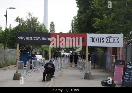 Copenhagen /Danimarca/16 Giugno 2022 / visitatori al festival musicale di Copenhell nella capitale danese.( Photo..Francis Joseph Dean/Deanpictures). Foto Stock