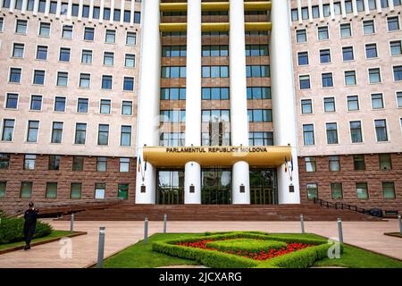 Parlamento della Repubblica di Moldavia, Chisinau, Moldavia, Europa Foto Stock