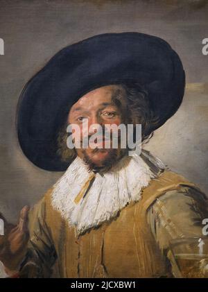 Un miliziano che Holding un Berkemeyer, conosciuto come il 'bevitore allegro' da Frans Hals (c.. 1582-1666). Olio su tela, c.. 1628-1630. Rijksmuseum. Amsterdam. Rete Foto Stock