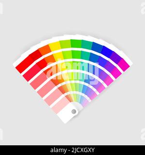 Guida della tavolozza dei colori su sfondo trasparente. Illustrazione Vettoriale