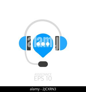 Assistente personale e riconoscimento vocale. Illustrazione Vettoriale