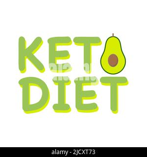 Logo dieta chetogenica segno keto icona timbro. Illustrazione Vettoriale