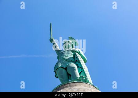 Monumento Arminius nella foresta di teutoburg in westfalia vicino a Detmold Hermannsdenkmal cheruscian, Germania Foto Stock