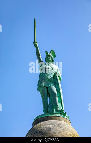 Monumento Arminius nella foresta di teutoburg in westfalia vicino a Detmold Hermannsdenkmal cheruscian, Germania Foto Stock