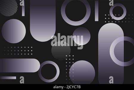 Sfondo bianco e nero sfumato. Carta da parati nera e grigia. Sfondo monocromatico astratto moderno. Forme geometriche minime. Vettore lusso di alta qualità Illustrazione Vettoriale