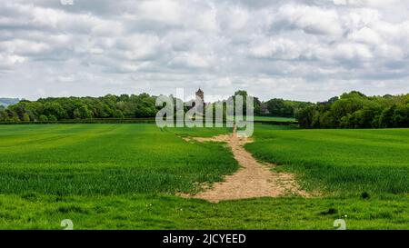 Chiesa di St. Giles a Shipbourne vicino a Tonbridge, Kent, Inghilterra Foto Stock