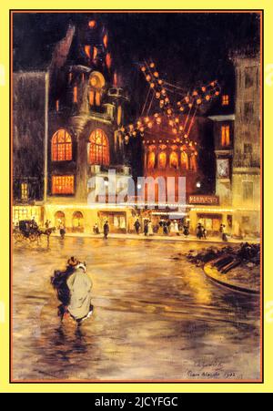 MOULIN ROUGE 1902 DIPINTO AD OLIO DI Edouard Zawiski (attivo alla fine del 19th, inizio 20th ° secolo). 'The Place Blanche, il Moulin Rouge, effetto serale'. Olio su tela, 1902. Parigi, Edouard Zawiski (actif fin XIXème, début XXème siècle). "La Place Blanche, le Moulin Rouge, effet du soir". Huile sur toile, 1902. Parigi, musée Carnavalet. Parigi Francia Place Blanche a Parigi, è una delle piccole piazze lungo il Boulevard de Clichy, che corre tra il 9th e il 18th arrondissement (distretti parigini) e conduce a Montmartre vicino a Pigalle. Foto Stock