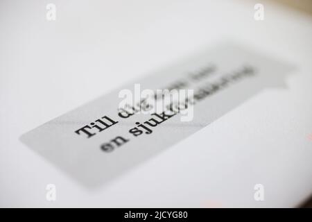 Carta da Bliwa, sull'assicurazione sanitaria. Foto Stock