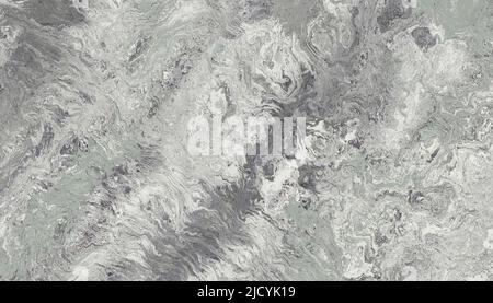 Modello di marmo con parentesi grigio e nero nelle vene. Abstract texture e background. 2D illustrazione Foto Stock