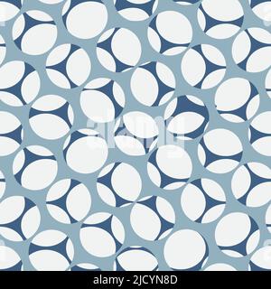 Disegno ornamentale senza giunture astratto. Elegante sfondo geometrico dalle forme arrotondate. Bolle artistiche sfondo Illustrazione Vettoriale