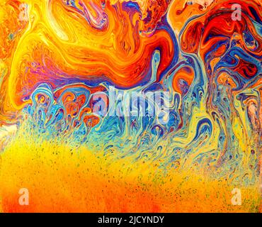 Sfondo psichedelico. Universo di fiori. Concept Art Design. Sfondo multicolore. Foto Stock