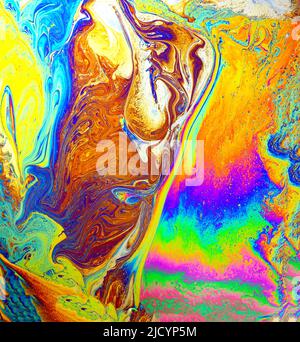 Sfondo psichedelico. Universo di fiori. Concept Art Design. Sfondo multicolore. Foto Stock