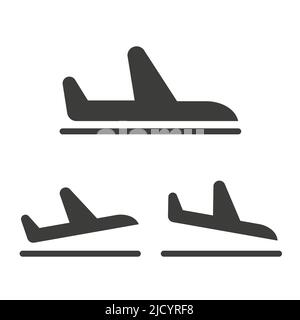 Pannello informativo sulla direzione degli arrivi e delle partenze negli aeroporti su sfondo bianco. Illustrazione Vettoriale
