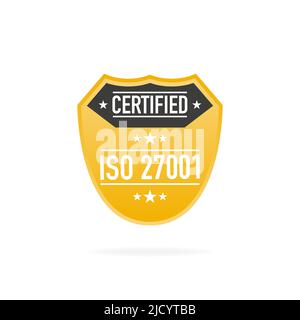 Sigillo in oro certificato isolato su sfondo bianco. Illustrazione vettoriale Illustrazione Vettoriale