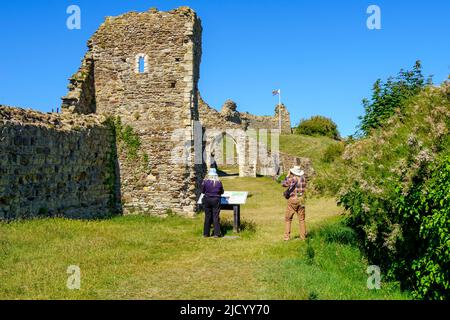 Hastings Castle, East Sussex, Regno Unito Foto Stock