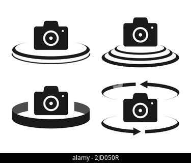 Set di icone della fotocamera in stile diverso. Illustrazione vettoriale. Illustrazione Vettoriale