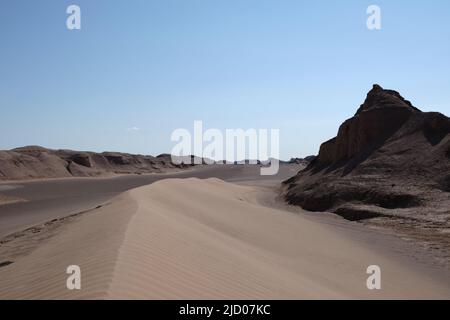 Dune di sabbia nel deserto di Kalout Iran centrale Foto Stock