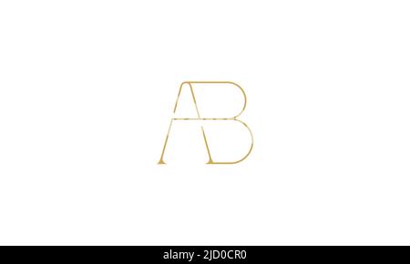 AB, BA Abstract Letters Logo monogramma Illustrazione Vettoriale