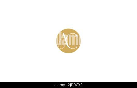 AC, CA Abstract Letters Logo Monogram Illustrazione Vettoriale