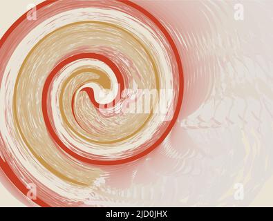 Sfondo astratto con elemento a spirale ed effetto sfocato per le tue composizioni creative. Elemento a spirale frammentato con tinta metallica per tessuto, interno Foto Stock