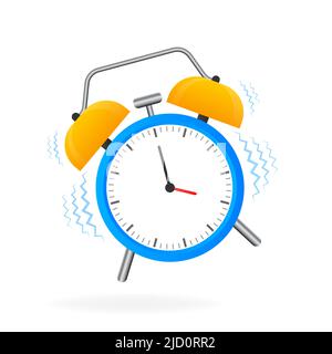 Allarme classico, design eccezionale per qualsiasi scopo. Illustrazione vettoriale cartoon piatto. Illustrazione del vettore di vendita Illustrazione Vettoriale