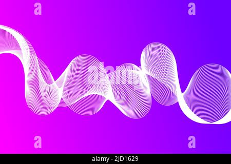 Elemento onda astratto per la progettazione. Equalizzatore di tracce di frequenza digitale. Sfondo stilizzato. Illustrazione vettoriale Illustrazione Vettoriale