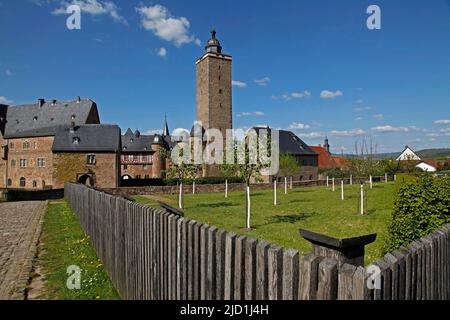 Castello, Keep, Steinau an der Strasse, Assia, Germania Foto Stock