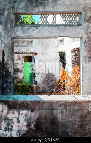 L'isola abbandonata di kandholhudhoo nelle Maldive Foto Stock