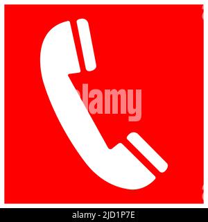 Simbolo del telefono del fuoco Isola di segno su sfondo bianco,illustrazione del vettore EPS.10 Illustrazione Vettoriale