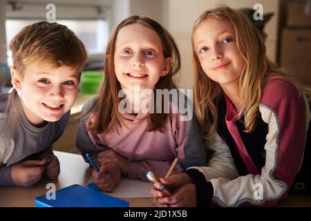 Ritratto di studenti sorridente Foto Stock