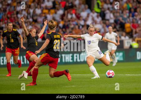 Giovedì, 16th Giugno 2022. Georgia Stanway. Inghilterra vs Belgio. Internazionale amichevole al Molineux Stadium (Wolverhampton, Regno Unito). Foto Stock