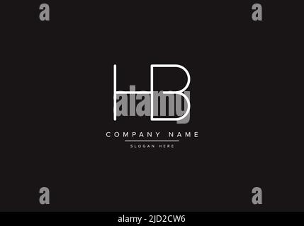 Lettera alfabetica icona logo HB Illustrazione Vettoriale