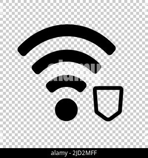 Icona Wi-Fi e icona schermo impostate isolate su sfondo trasparente. Vettore modificabile. Illustrazione Vettoriale