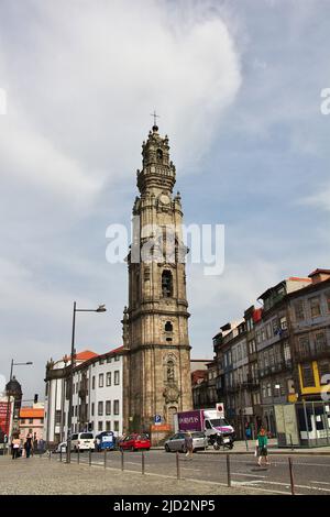 Torre dos Clerigos a Porto, Portogallo Foto Stock
