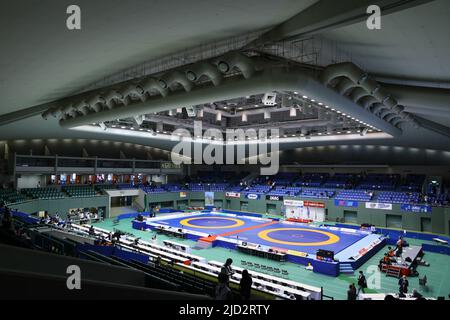 General view, 16 GIUGNO 2022 - Wrestling : Coppa Meiji All Japan Selection Championship al Komazawa Olympic Park Gymnasium, Tokyo, Giappone. (Foto di AFLO SPORT) Foto Stock