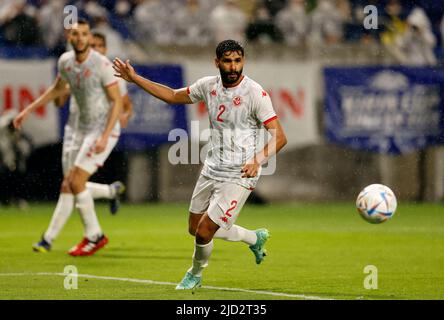 Bilel IFA (TUN), 14 GIUGNO 2022 - Calcio: KIRIN Cup Soccer 2022 tra Giappone 0-3 Tunisia al Panasonic Stadium Suita di Osaka, Giappone. (Foto di AFLO) Foto Stock