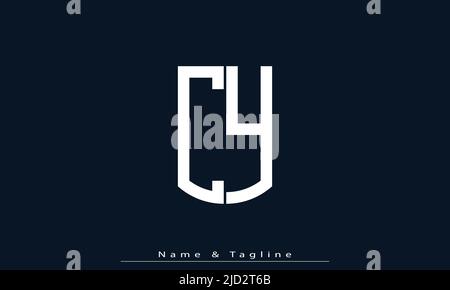 Lettere alfabetiche iniziali logo monogramma CY , YC Illustrazione Vettoriale
