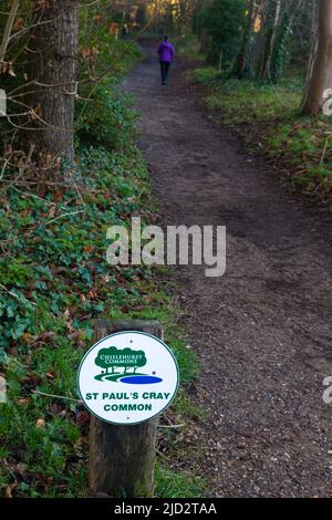 St Pauls Cray Common, Chislehurst, Kent, Regno Unito. A Londra Borough di Bromley, nel sud-est di Londra. Foto Stock