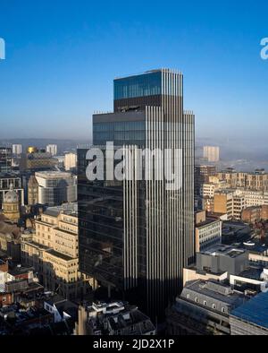 Vista Ariel. 103 Colmore Row, Birmingham, Regno Unito. Architetto: Doone Silver Kerr, 2022. Foto Stock