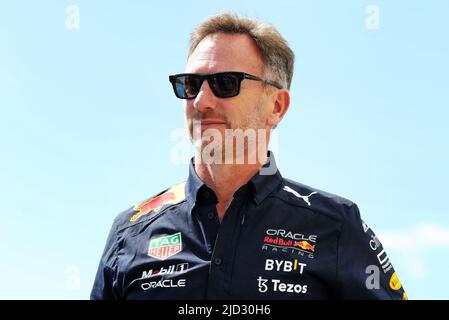 Montreal, Canada. 17th giugno 2022. Christian Horner (GBR) Red Bull Racing Team Principal. Gran Premio del Canada, venerdì 17th giugno 2022. Montreal, Canada. Credit: James Moy/Alamy Live News Foto Stock