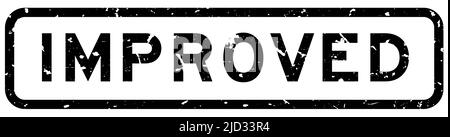 Grunge nero migliorato parola quadrato sigillo di gomma timbro su sfondo bianco Illustrazione Vettoriale
